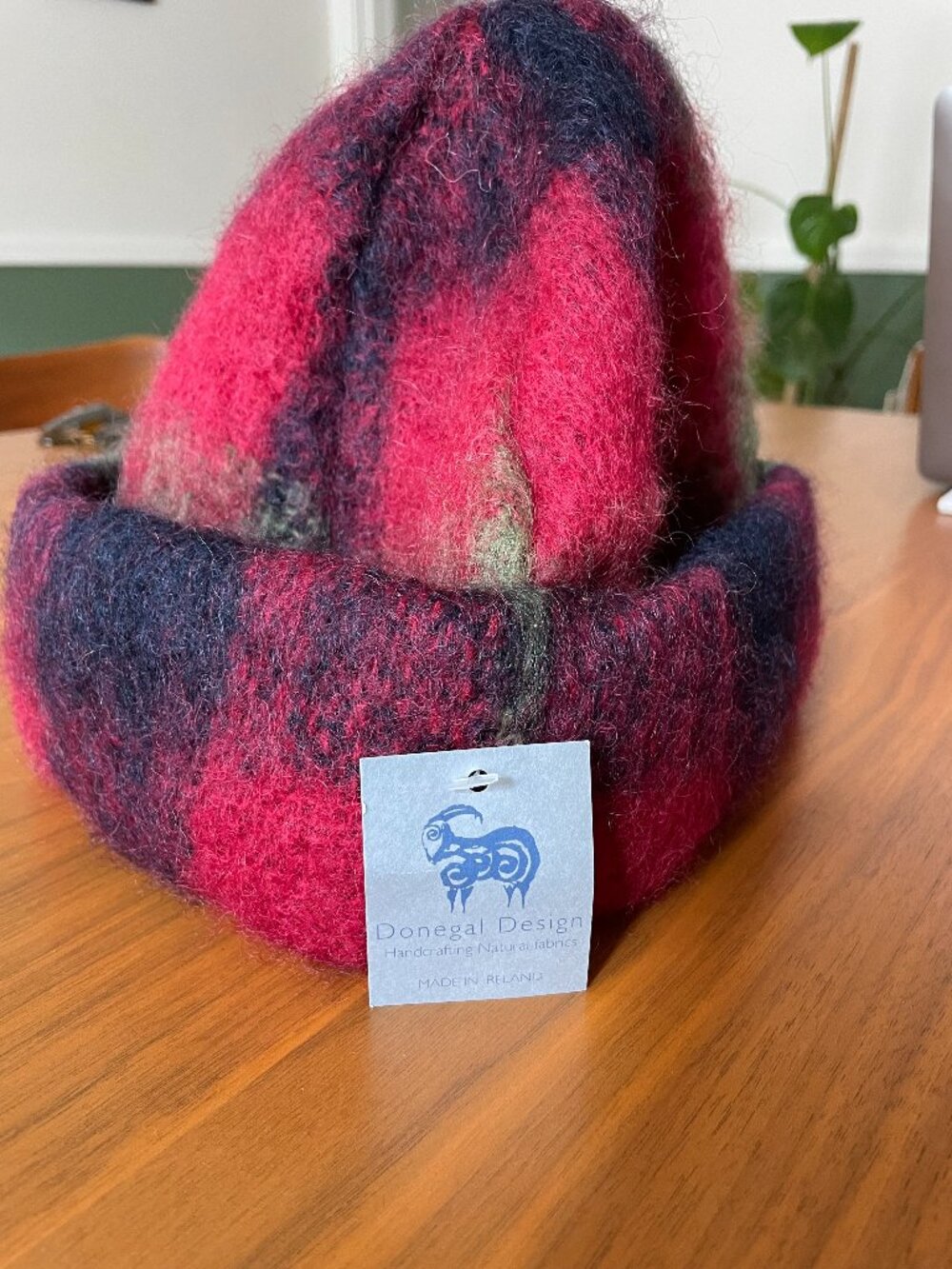 Donegal Design Mohair Hat in Highland Red